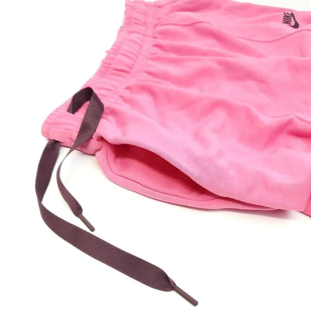 Nike Sportswear Women's High Rise Fleece Dance Shorts  DV0334-684 Pinksicle